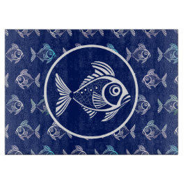 Vit fisk i djupa blåhavet