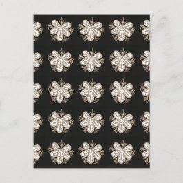 Vit fjäril ser ut som blommor elegant gnistra-gåvo vykort