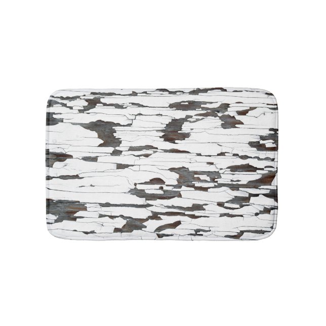 Vit flagnande färg badrumsmatta (Framsidan)