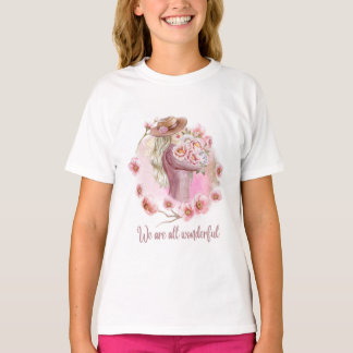 Vit flick-T-shirt T Shirt
