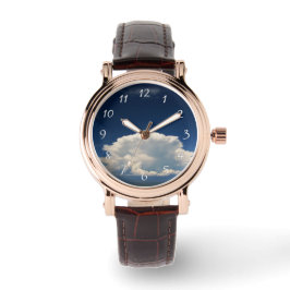 Vit fluffig moln armbandsur