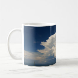 Vit fluffig moln kaffemugg
