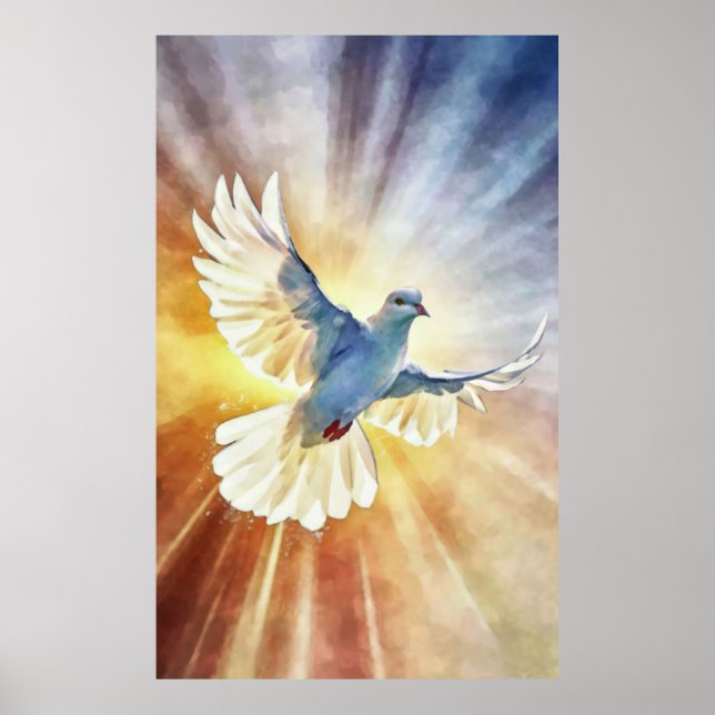 Vit flytande flygdocka poster (Framsidan)