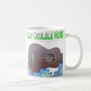 Vit för 11 uns klassikerlek för ukulele mugg fö