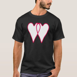 Vit för 2 hjärtor tillsammans de MUSEUMZazzle Tee