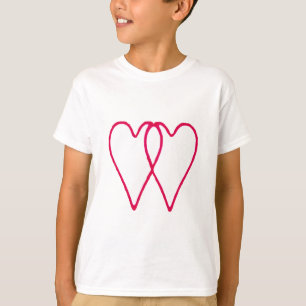 Vit för 2 hjärtor tillsammans de MUSEUMZazzle Tee