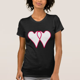 Vit för 2 hjärtor tillsammans de MUSEUMZazzle Tee Shirt