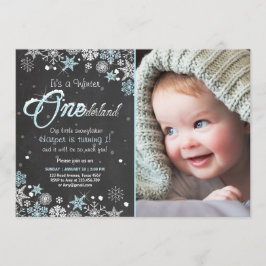 Vit för blått för inbjudan för vinterOnederland