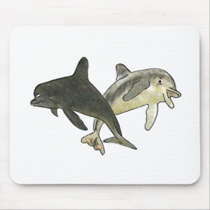 Vit för delfiner 2 b de MUSEUMZazzle gåvorna Musmatta