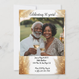 Vit för fotomodern inbjudan på årsdagen