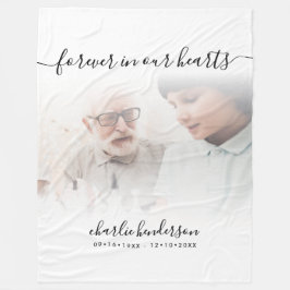 Vit för i vårt foto-minnesmärke fleecefilt