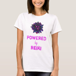 Vit för kvinnor för *~*Reiki rosa purpurfärgad T Shirt