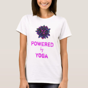 Vit för kvinnor för Sphere för *~*YOGA rosa T Shirt