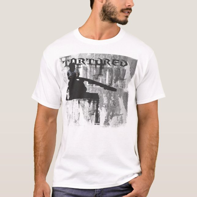 VIT FÖR LASTBILHANDTAGLOGO TEE SHIRT (Framsida)