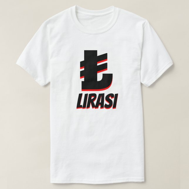 vit för lira för ₺Türk lirası turkisk Tröja (Design framsida)