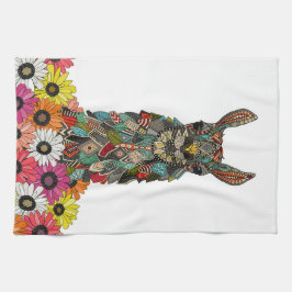 vit för llamadaisykärlek kökshandduk