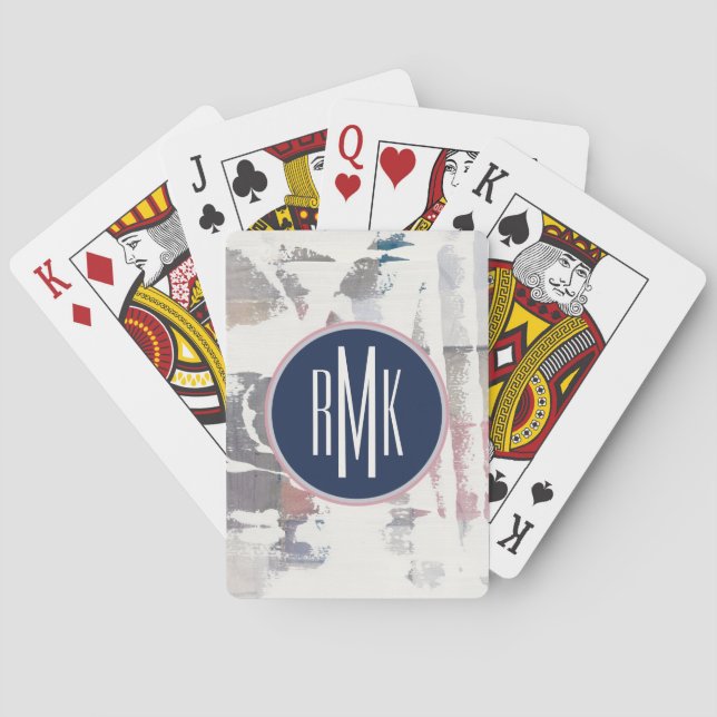 Vit för Monogram | ut kantjusterar Casinokort (Baksidan)