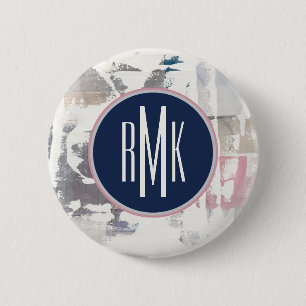 Vit för Monogram ut kantjusterar Knapp