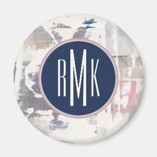 Vit för Monogram ut kantjusterar Magnet