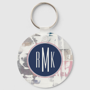 Vit för Monogram   ut kantjusterar Nyckelring