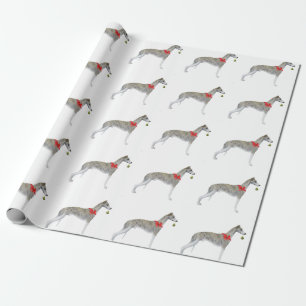 Vit för papper för Whippet julinpackning Presentpapper