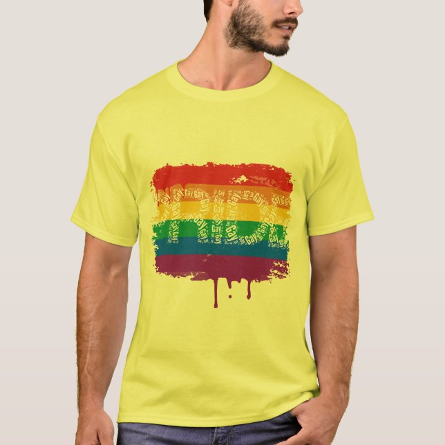 VIT FÖR PRIDEBREVMÖNSTER - .PNG TEE SHIRT (Framsida)