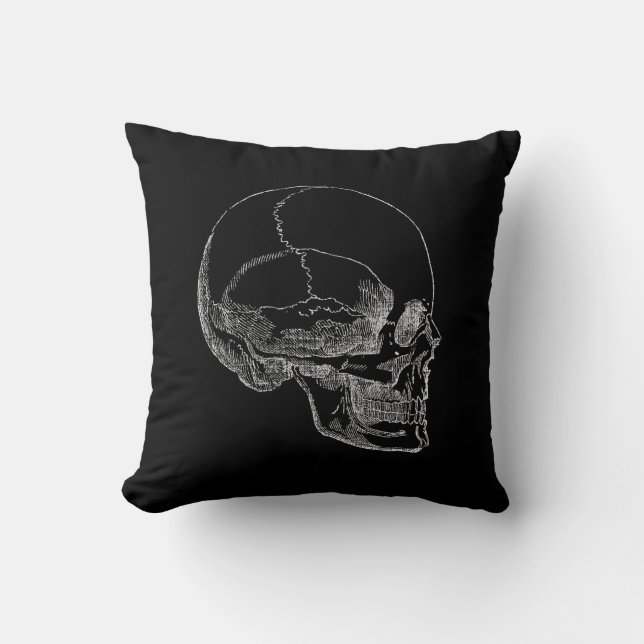 Vit för sidoskalle (fattiga Yorick) Kudde (Framsida)