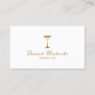 Vit för slätt för Bartender för Visitkort