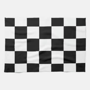 vit för svarten för flagga för kökshandduk