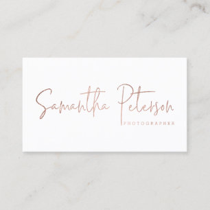 Vit för typografi för Premade logotypfotografi Visitkort