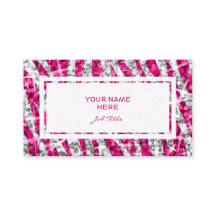 Vit för visitkort för rektangel för Glitzsebra