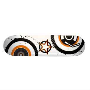 Vit för Vynil stjärnaSkateboard Mini Skateboard Bräda 18,7 Cm
