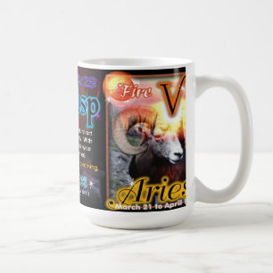 Vit för zodiac för Pisces vädurudd 15 uns mugg