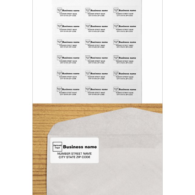 Vit företagsadressetikett adressetikett (Skapare uppladdad)