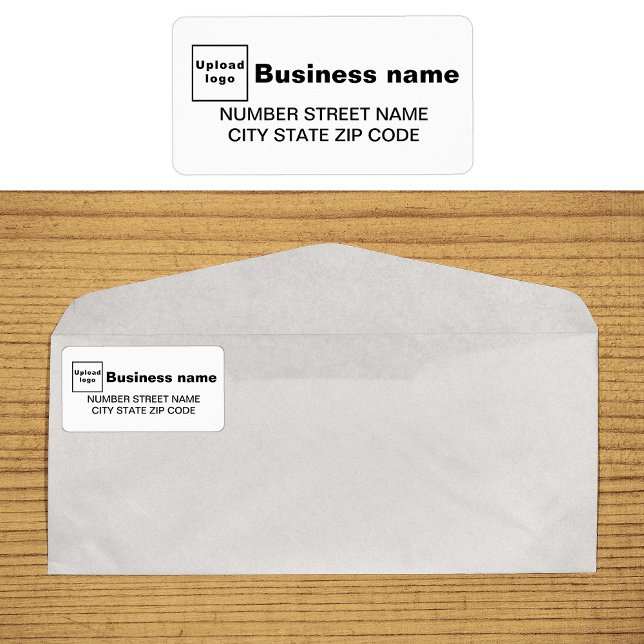 Vit företagsadressetikett adressetikett (White business address label on envelope)