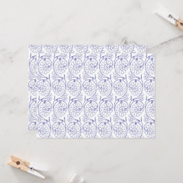 Vit förpackning papper med en subtil, upprepad pla inbjudningar