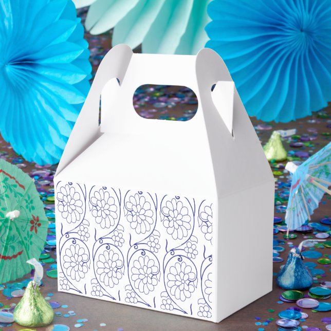 Vit förpackning papper med en subtil, upprepad pla presentaskar (Part)