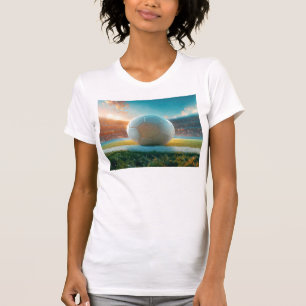 Vit fotboll i Arena T Shirt