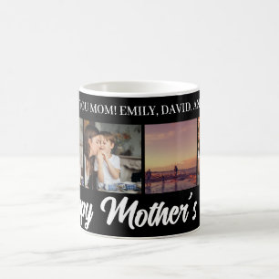 Vit fotogrid i lycklig Mamma Mugg
