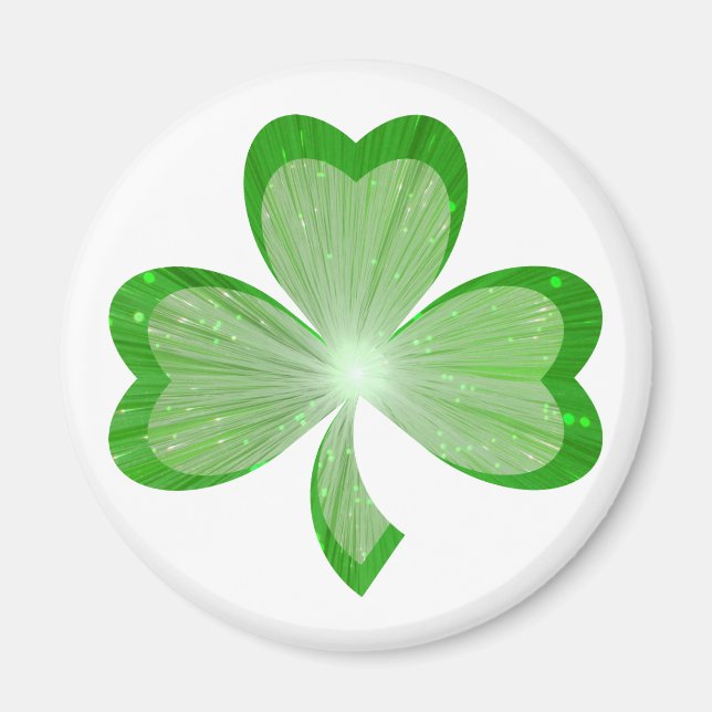 Vit från Shamrock-kylskåp Magnet (Framsidan)