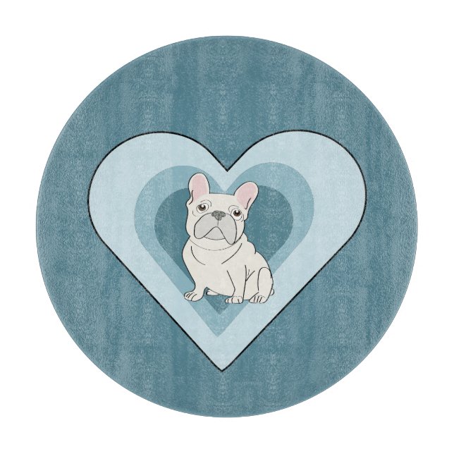 Vit fransk bulldogg (Framsidan)