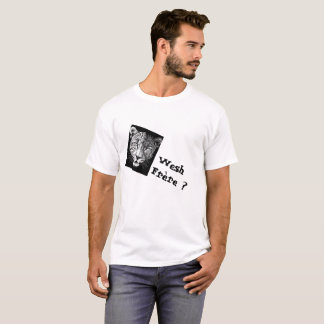 Vit Fransk citat T Shirt