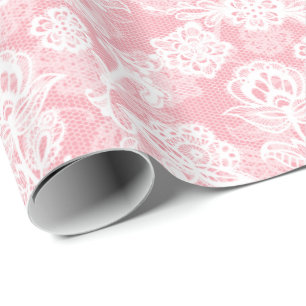 Vit Fransk Snöre på Ro Rosa Presentpapper