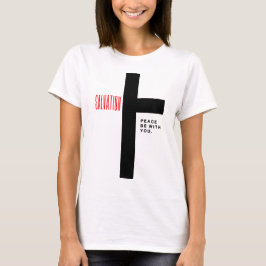 Vit fräsning t shirt