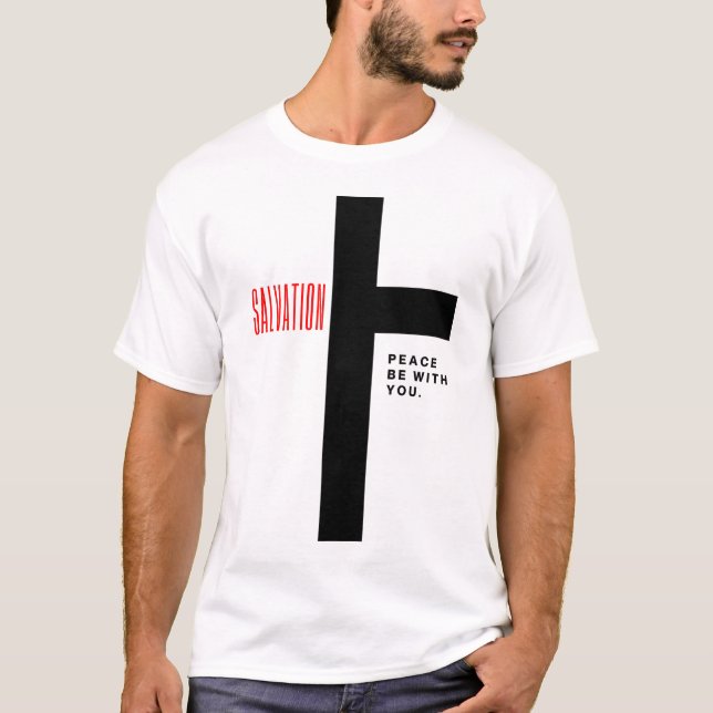 Vit fräsning t shirt (Framsida)