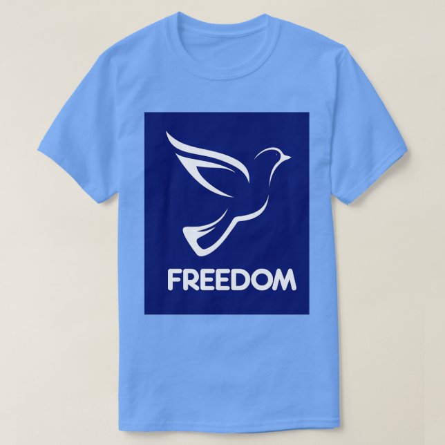 Vit frihetsduva t shirt (Design framsida)