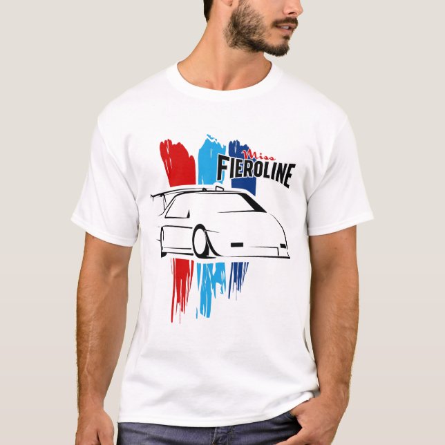 Vit Fröken Fieroline T Shirt (Framsida)