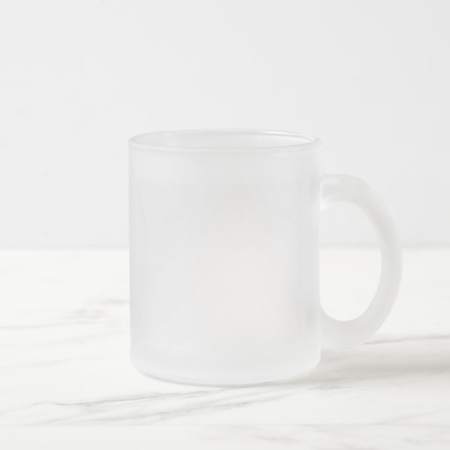 Vit Frostad Glasmugg (Höger)