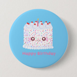 Vit Frosting Sprinkle Birthday Cake Knapp