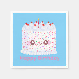 Vit Frosting Sprinkle Birthday Cake Pappersservett